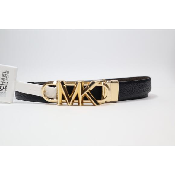 MICHAEL Michael Kors Black and Dark Brown Reversible Belt XL main image 6
